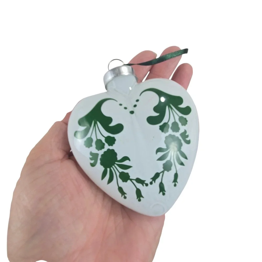 Lot‎ of 11 IKEA KOTTE VINTERFEST Heart Glass Christmas Ornaments Scandinavian 3
